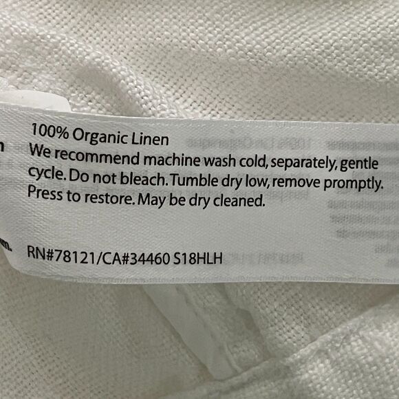 Eileen Fisher Jacket M Organic Linen Full Zip Roll Tab Sleeves Cinch Waist - Picture 8 of 9